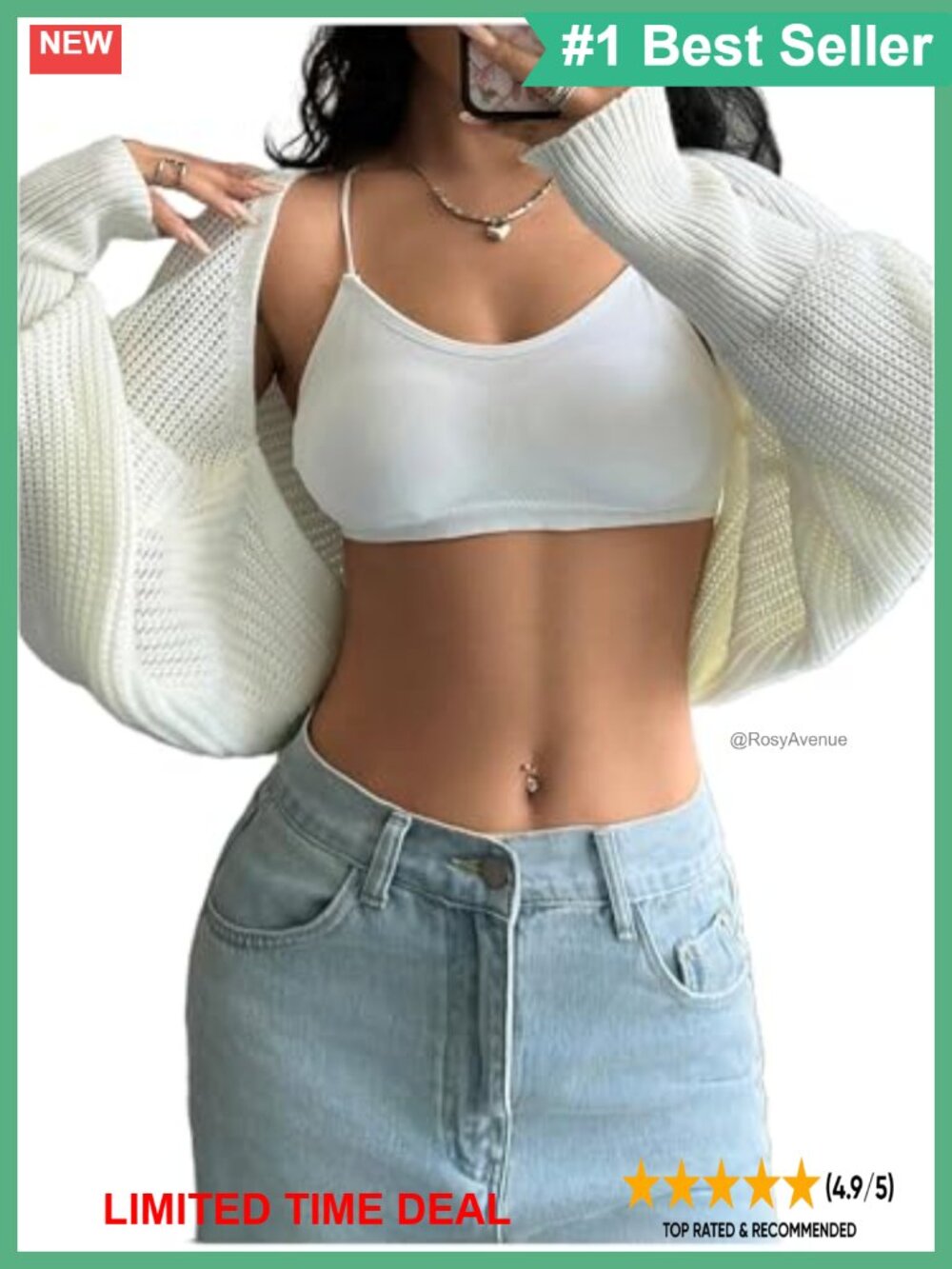 Cropped Open Front Long Sleeve Knit Shrug Cardigan Lightweight